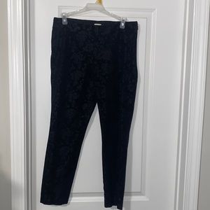 A New Day NWOT Size 8 Black Dress Leggings with Floral Print